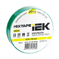 Изолента ПВХ зеленая15мм 20м IEK UIZ-13-10-K06