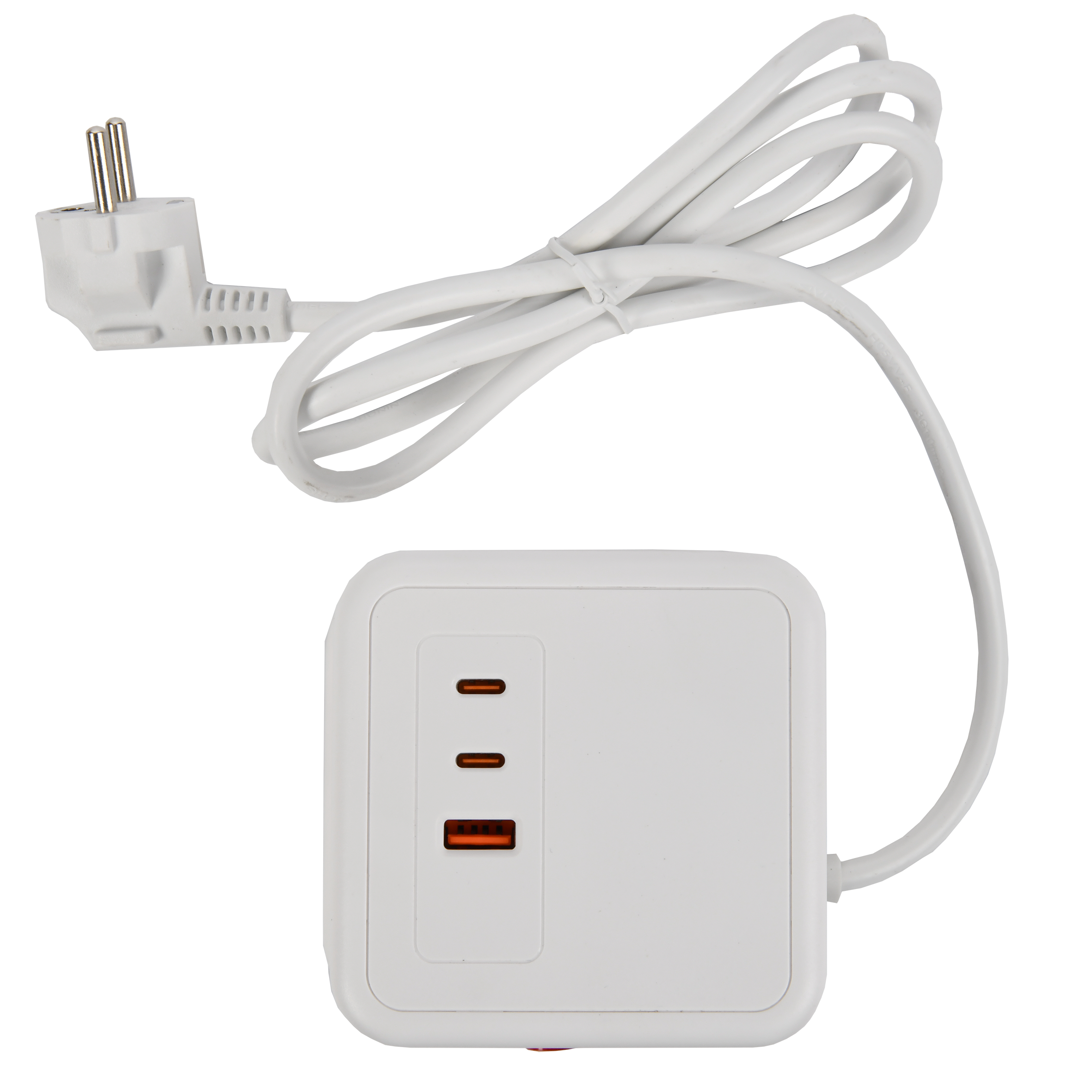 DOMINIC Удлинитель У08K 8 мест 2P+PE 1,5м 3х1,0мм2 16А/250В USB A+C 20Вт белый IEK DN-YP30-16-08-01-ZKU-K01
