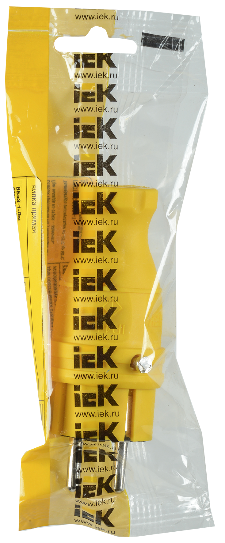 ВБп3-1-0м Вилка прямая ОМЕГА IP44 желтая IEK PKR01-016-2-K05