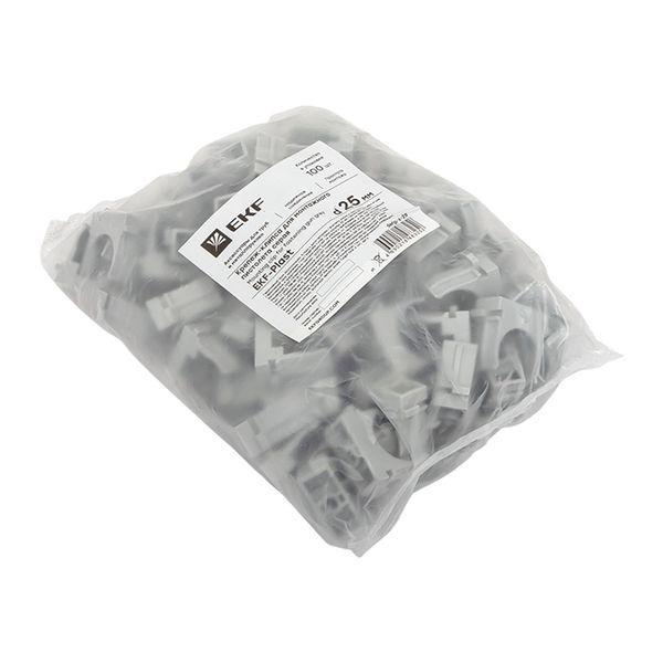Крепеж-клипса для монтажного пистолета d25 мм (100 шт) серая -Plast EKF derjp-z-25
