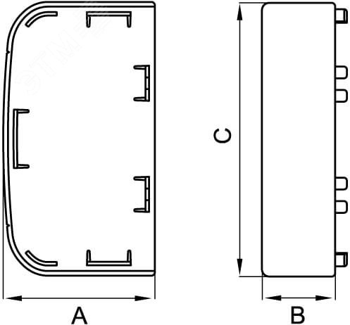Заглушка 140х50 IN-Liner FRONT DKC 01405