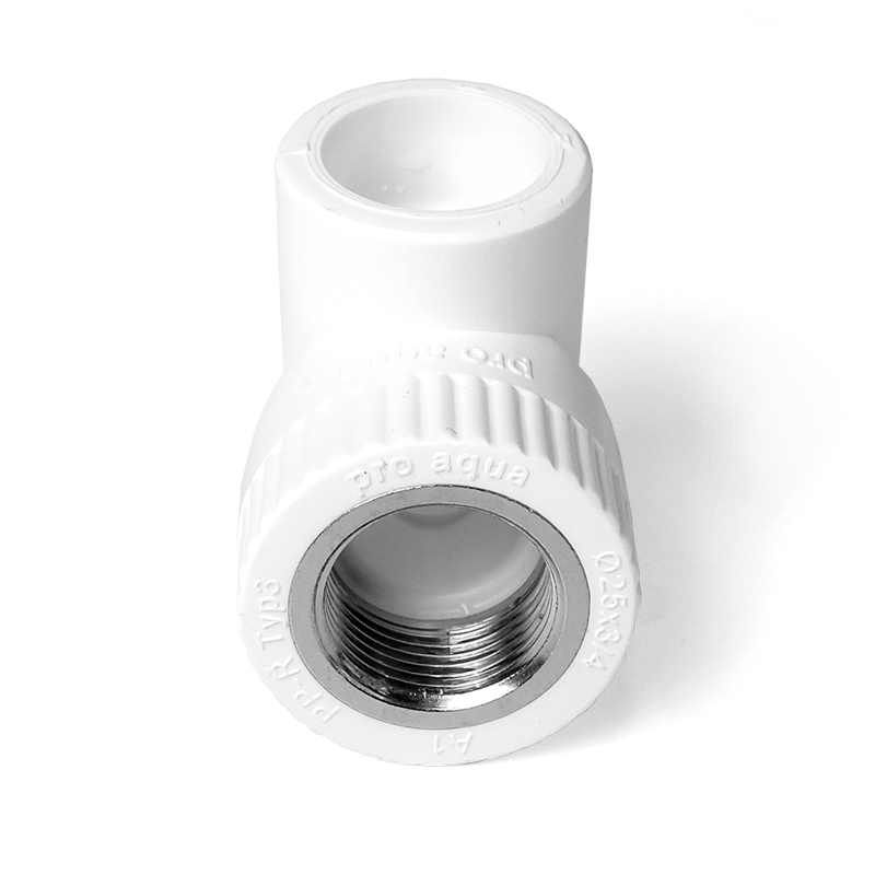 Угольник 25x1/2' ВР комбинированный, полипропиленовый, белый PRO AQUA PA26012P