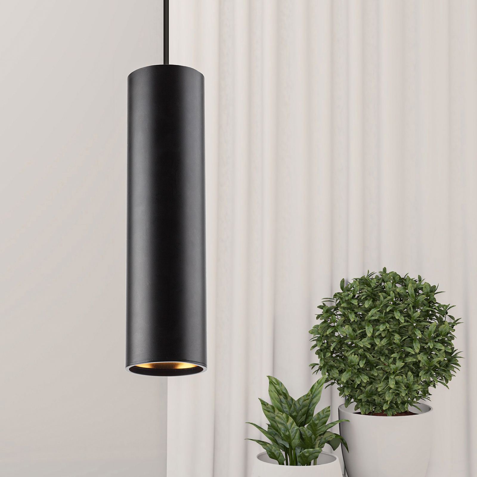 Подсветка PL1 GU10 BK 300  ЭРА подвесной, GU10, D80*300мм, черный Б0041506