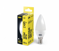 Лампа светодиодная C35 свеча 5Вт 230В 4000К E14 IEK LLE-C35-5-230-40-E14