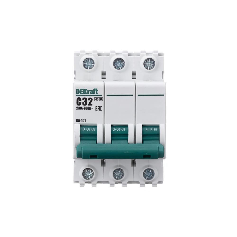 Выключатель автоматический трехполюсный 32А С ВА-101 4.5кА Dekraft 11081DEK