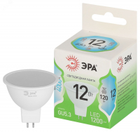 Лампа светодиодная LED 12 Вт 1200Лм 4000К MR16-12W-840-GU5.3 GU5.3 софит яркий белый свет Green Line ЭРА Б0066989