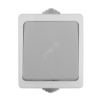 Выключатель Аллегро 1 клавиша IP54 серый UNIVersal 1279