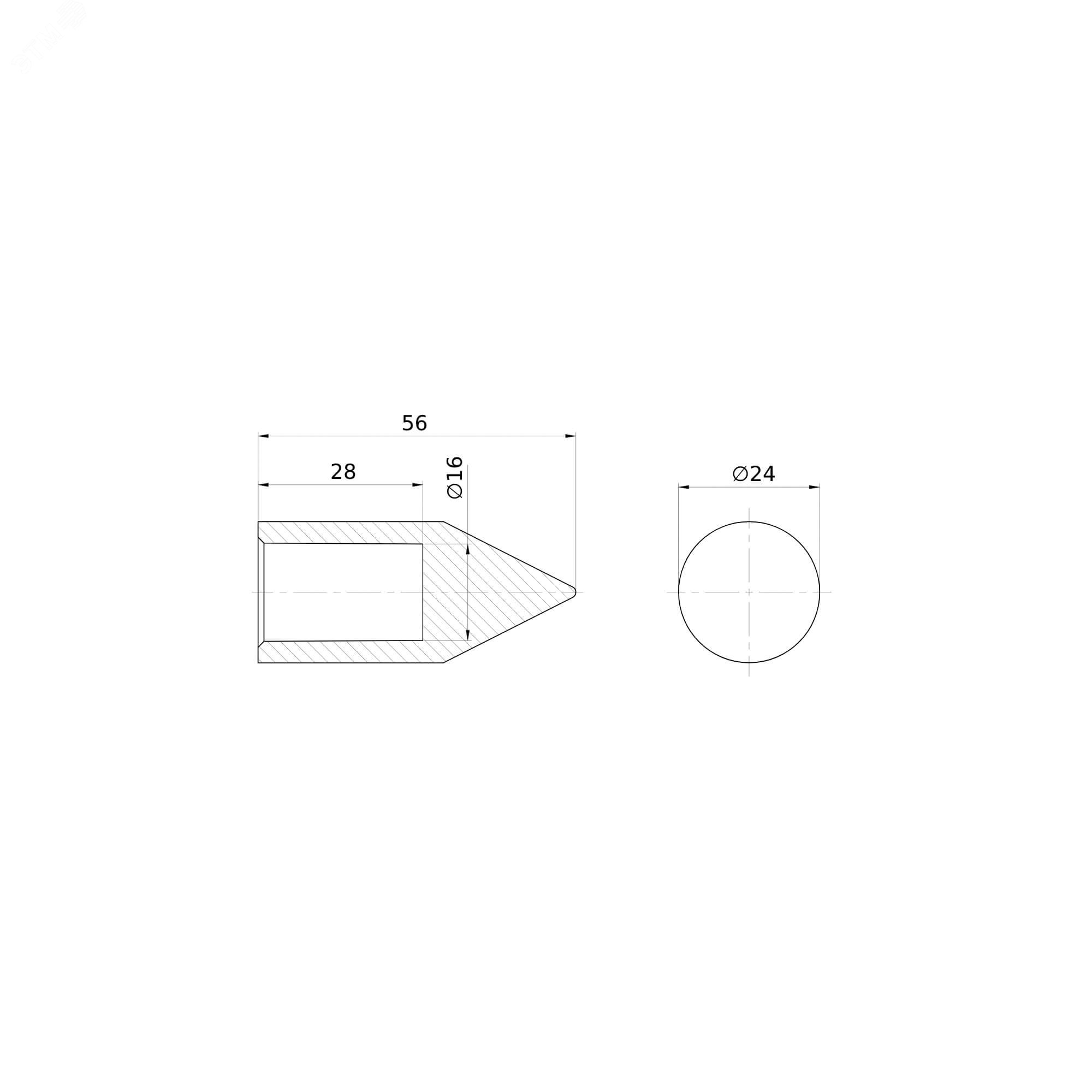 Наконечник вертикального заземлителя DKC NE1402