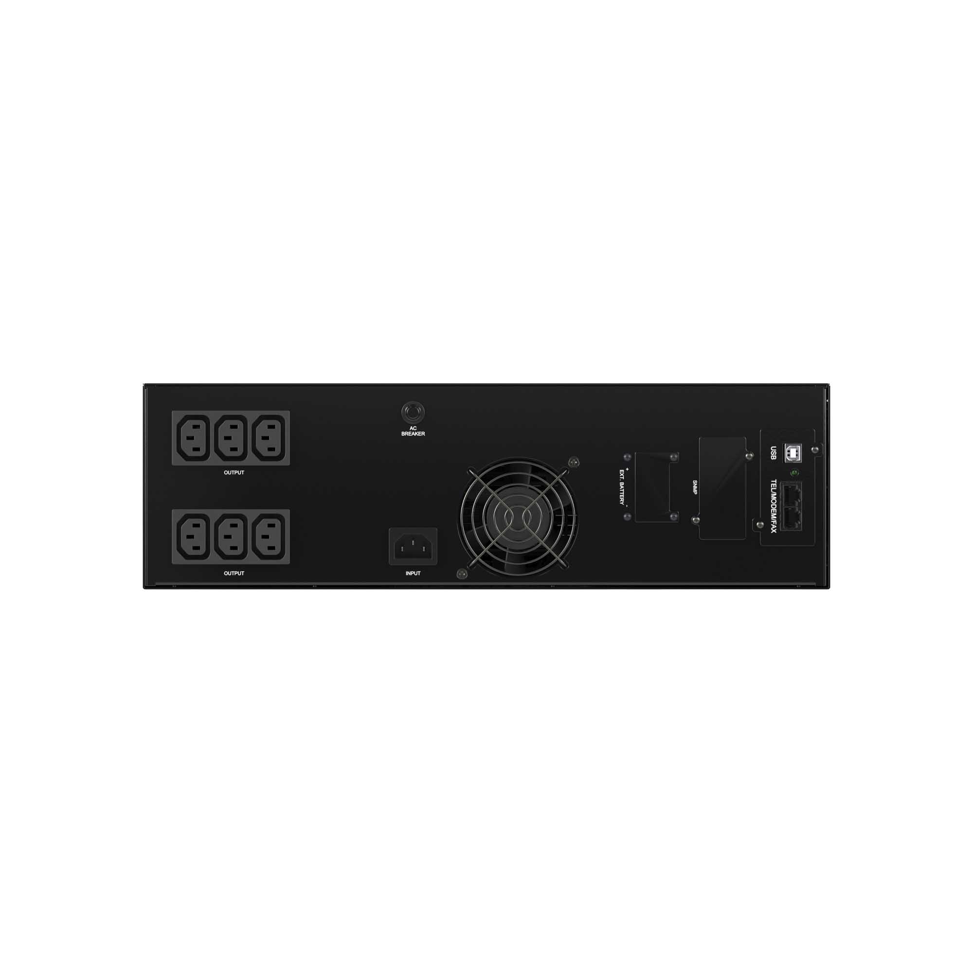 Источник бесперебойного питания line-interactive, Info Rackmount Pro, 2000 ВА/1600 Вт,1/1, USB, RJ45, 6xIEC C13, Rack 3U, SNMP/AS400 slot, 3x9Aч DKC INFORPRO2000IN