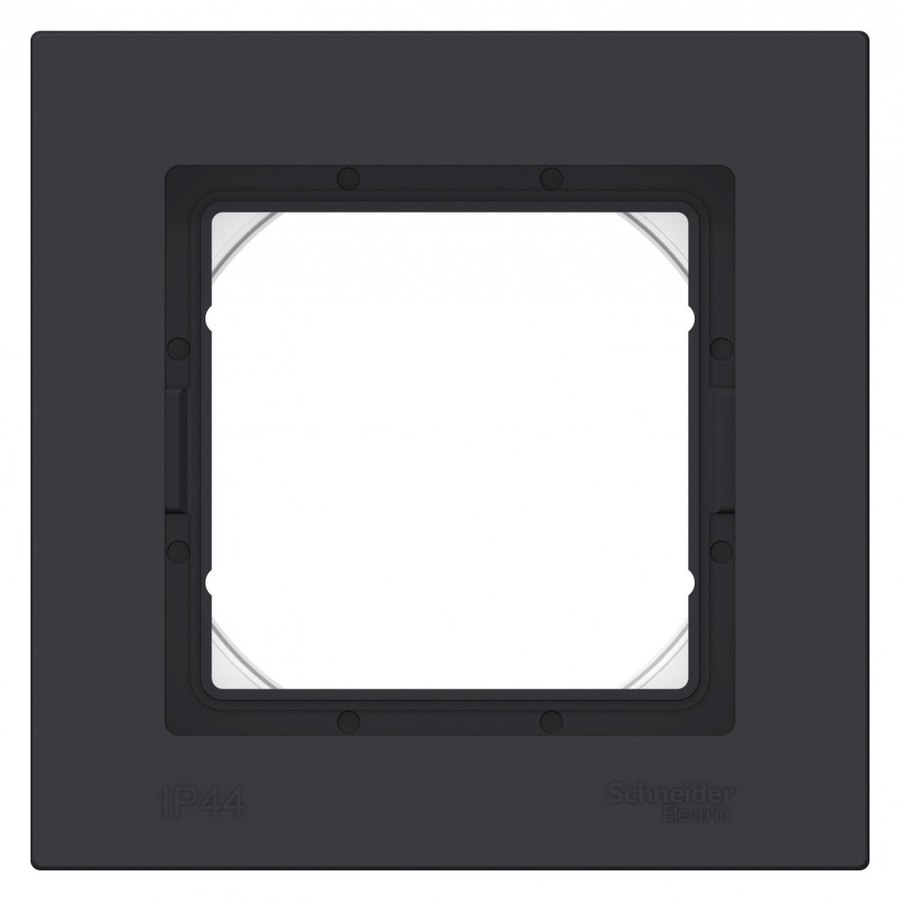 ATLASDESIGN AQUA 1-постовая РАМКА IP44, КАРБОН Systeme Electric ATN441001