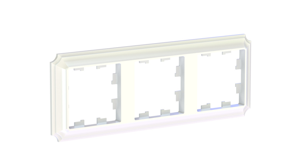 ATLASDESIGN ANTIQUE 3-постовая рамка, универсальная, ЖЕМЧУГ Systeme Electric ATN100403