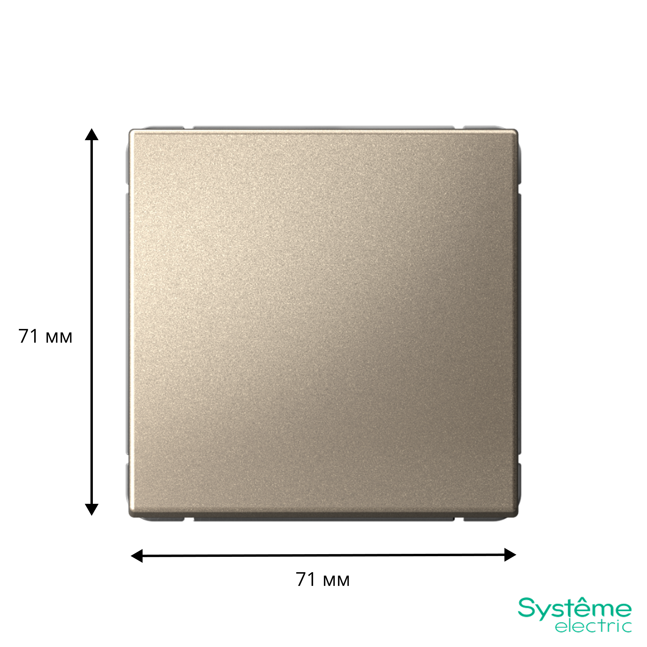 ARTGALLERY 1-клавишный выключатель, сх.1, 10АХ, шампань Systeme Electric GAL000511