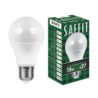 Лампа светодиодная LED 15вт Е27 белый SAFFIT SBA6015 55011
