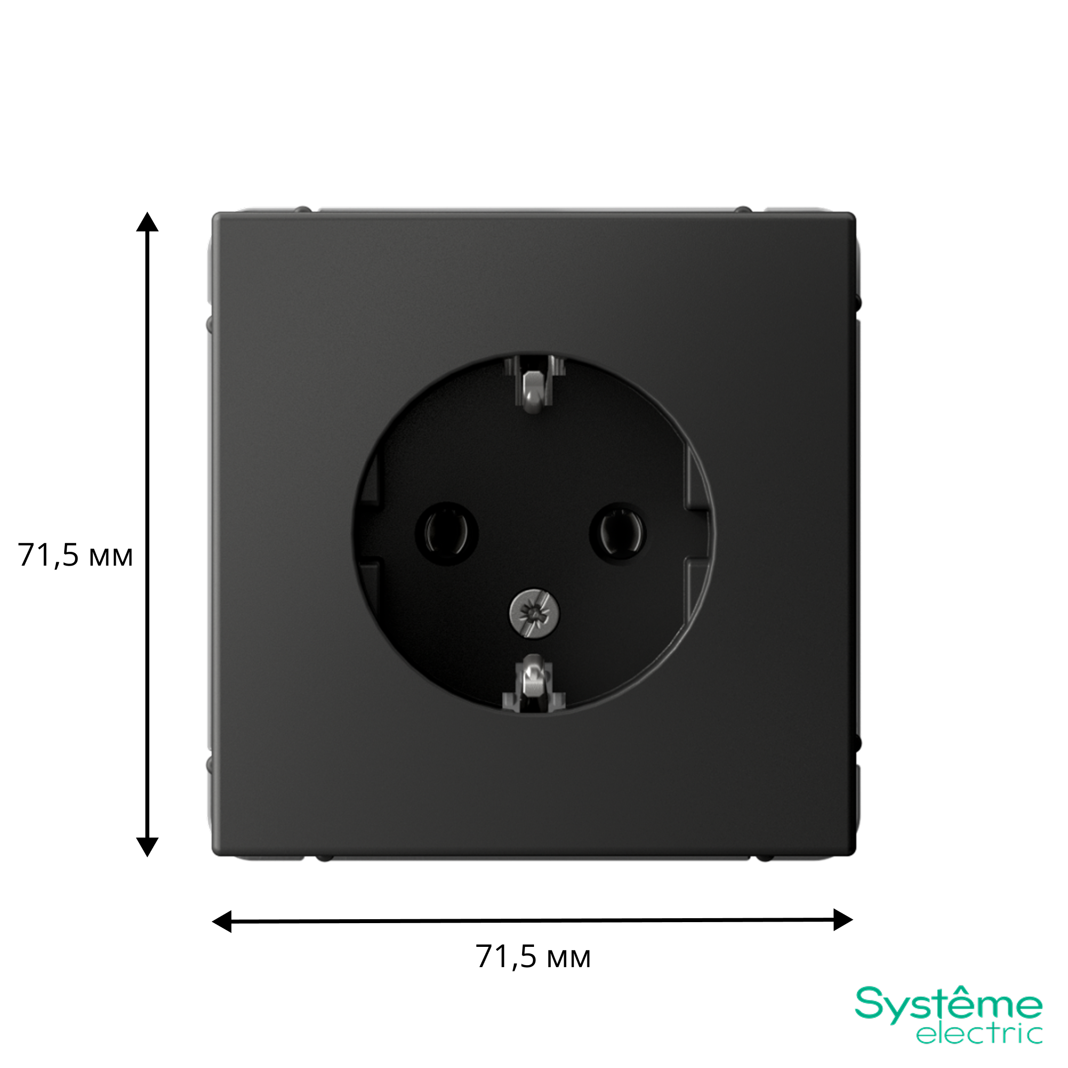 ARTGALLERY розетка с заземлением, 16А, механизм, базальт Systeme Electric GAL001443
