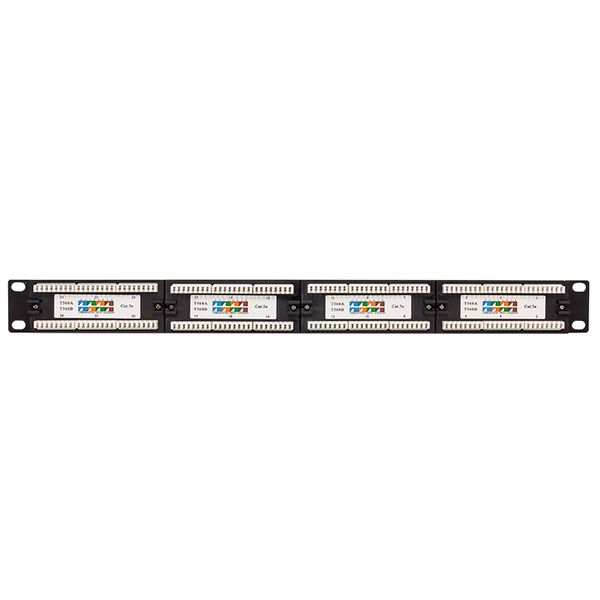 Патч-панель TERACOM 19'' Cat.5E 1U неэкранированная UTP 24 порта RJ-45 110 IDC EKF TRC-PPNL-5EUTP-1U24