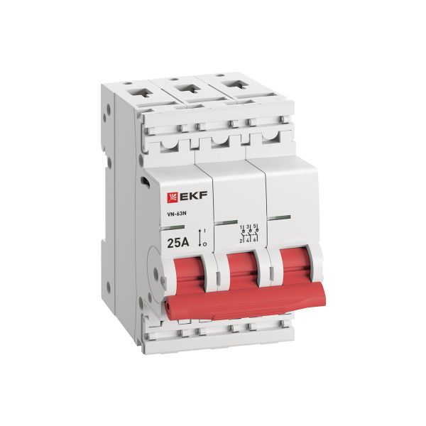 Выключатель нагрузки 3P 25А ВН-63N PROxima EKF S63325