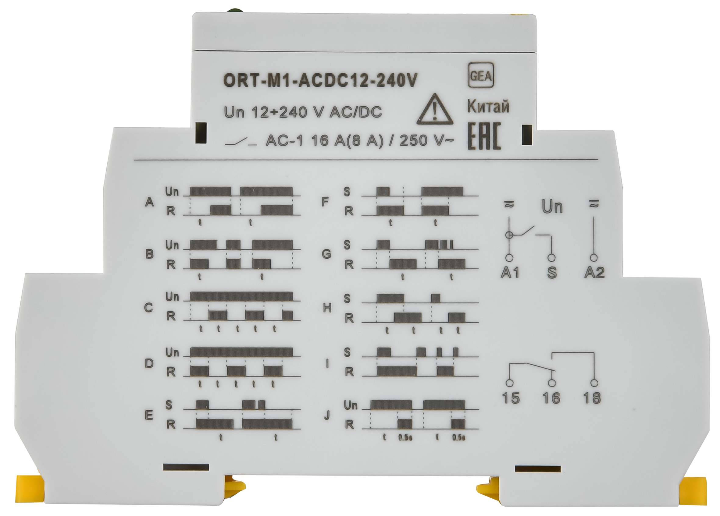 Реле времени ORT многофункц. 1 конт. 12-240 В AC/DC ONI ORT-M1-ACDC12-240V