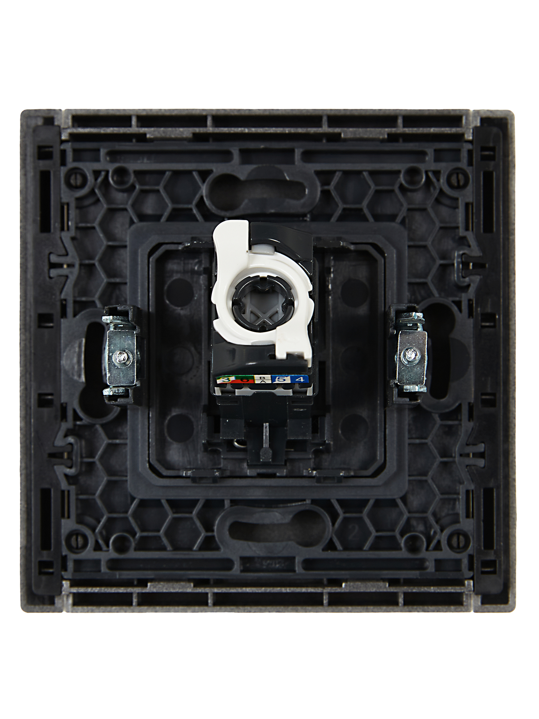 FORTE&PIANO Розетка компьютерная RJ45 кат.5E FP532 сталь IEK FP-K10-1-K46