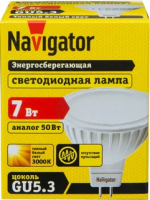 Лампа светодиодная LED 7вт 230в GU5.3 тепло-белая Navigator Group 94244 18869