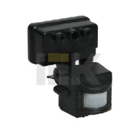 Датчик движения ДД 019 черный, макс. нагрузка 1100Вт, угол обзора 120град., дальность 12м, IP44, IEK LDD13-019-1100-002