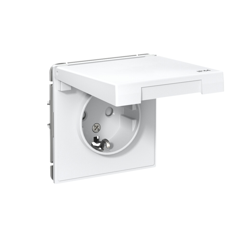 ARTGALLERY розетка с заземл. со шт. с крышк, 16А, IP44, механизм, белый Systeme Electric GAL440146