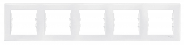 Sedna Рамка 5 постов белая горизонтальная Schneider Electric SDN5800921