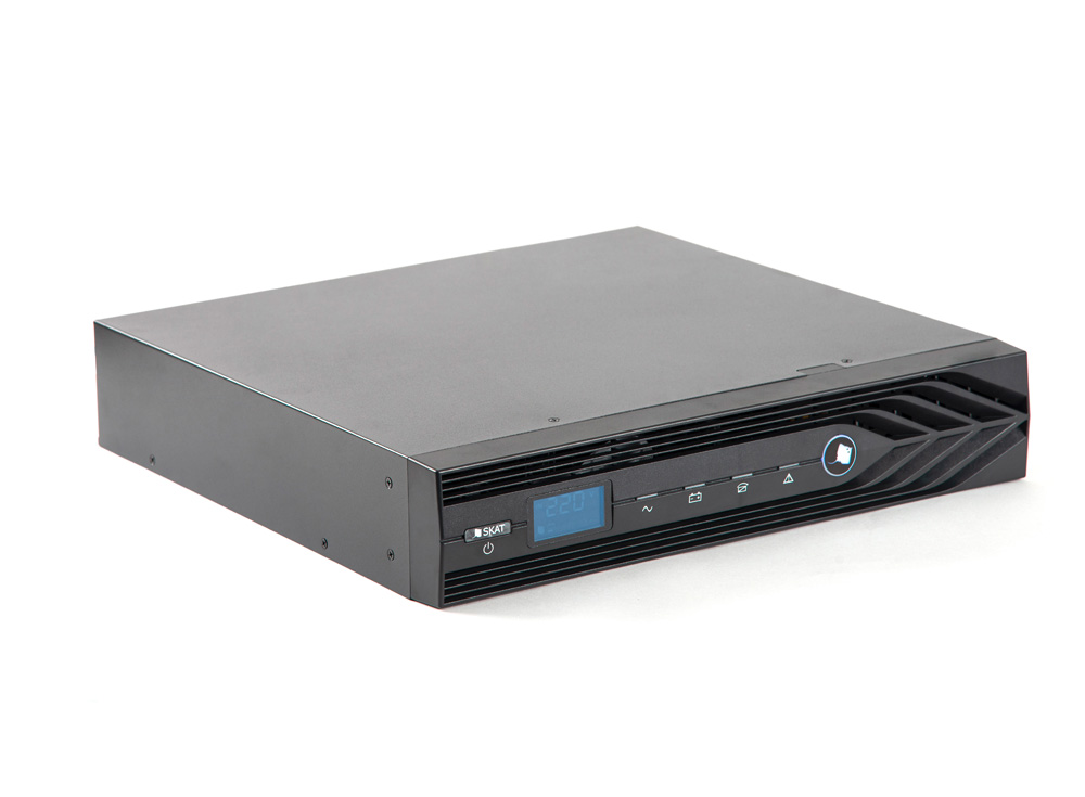 Источник бесперебойного питания 9903 SKAT-UPS 1000-RACK-ON-E Online 1000 ВА/900 Вт, синус, внешн. АКБ х 2 шт, 8xC13 Бастион