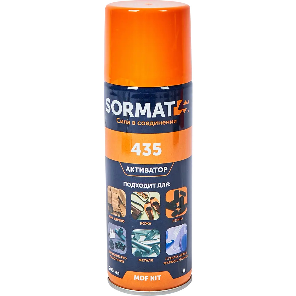 Набор универсальный супер-клей Sormat MDF Kit клей35 г. + активатор 200 мл. SORMAT 9630220435