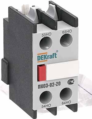 Приставка контактная ПК-03 2НО лицевая установка Dekraft 24101DEK