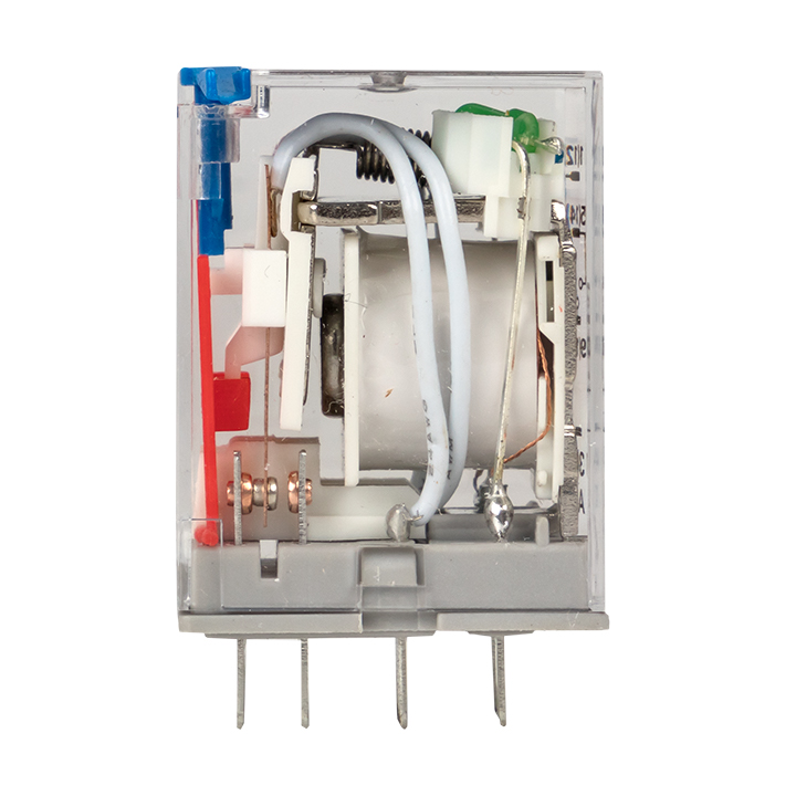 Реле промежуточное с кнопкой и мех. Индикацией RPAt 22/4 5A 24В DC AVERES EKF rpat-22-4-24DC