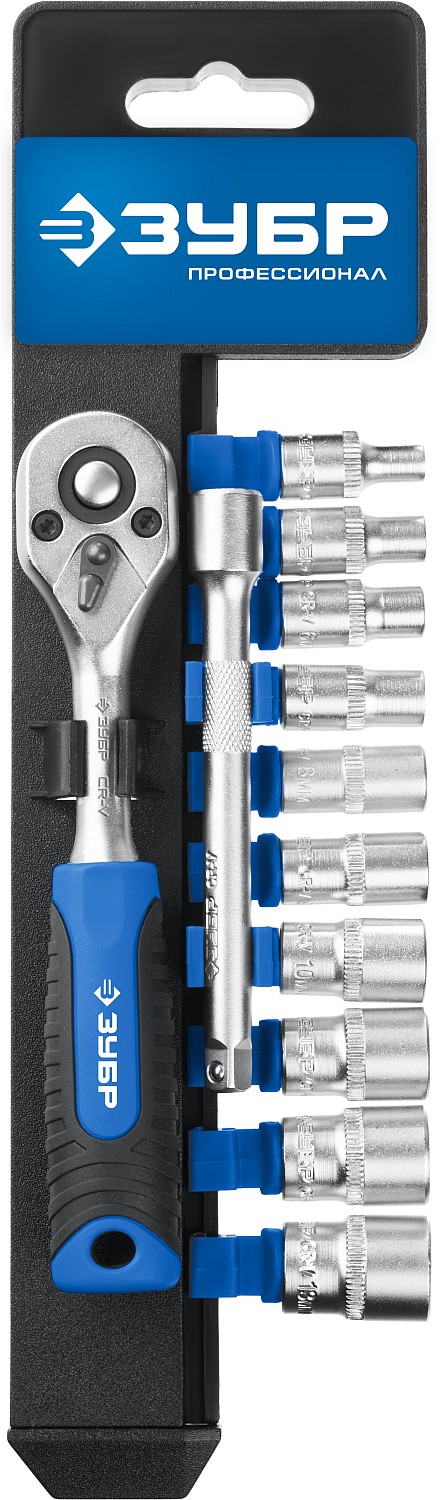 Набор торцовых головок Профессионал ТМ-12 12 предметов 1/4'' ЗУБР 27645-H12_z01