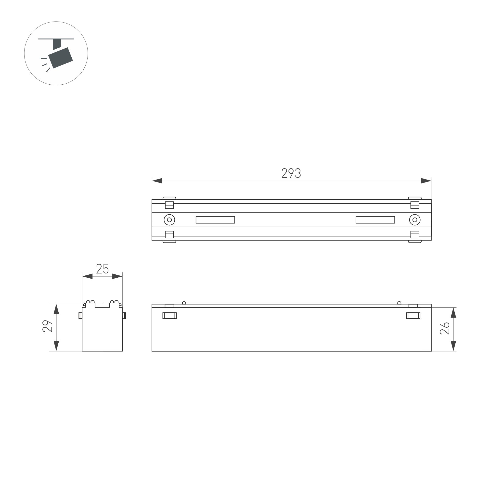 Экран матовый для PDS, MIC-3000 (ARL, Пластик) Arlight 030959