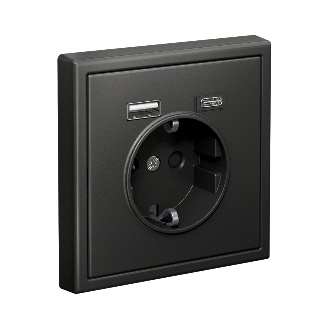 ARTGALLERY розетка 16А с 2 USB A+C, 5В/2,4А/3,0А, 2х5В/1,5А, механизм, базальт Systeme Electric GAL001432