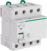 Выключатель дифференциального тока (ВДТ) 63A 4P 30мА Тип-AC 400В Systeme9 Systeme Electric S9R12463