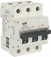 Выключатель автоматический трехполюсный C 16А M10N IEK AR-M10N-3-C016