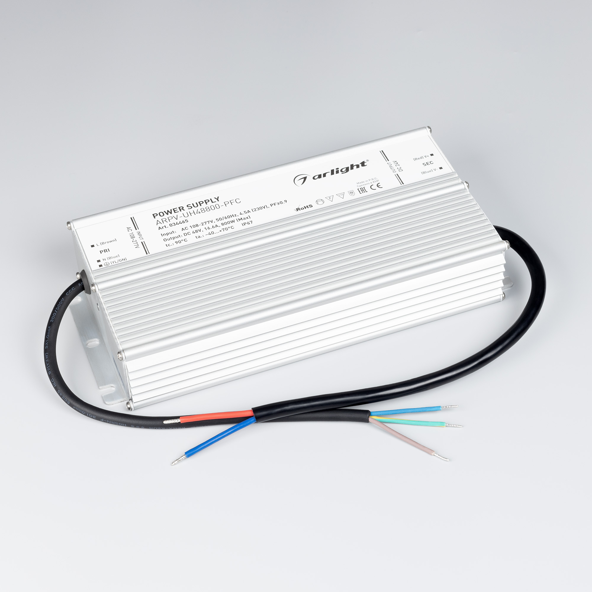 Блок питания HTS-200L-24 (24V, 8.3A, 200W) (ARL, IP20 Сетка, 3 года) Arlight 020827(1)