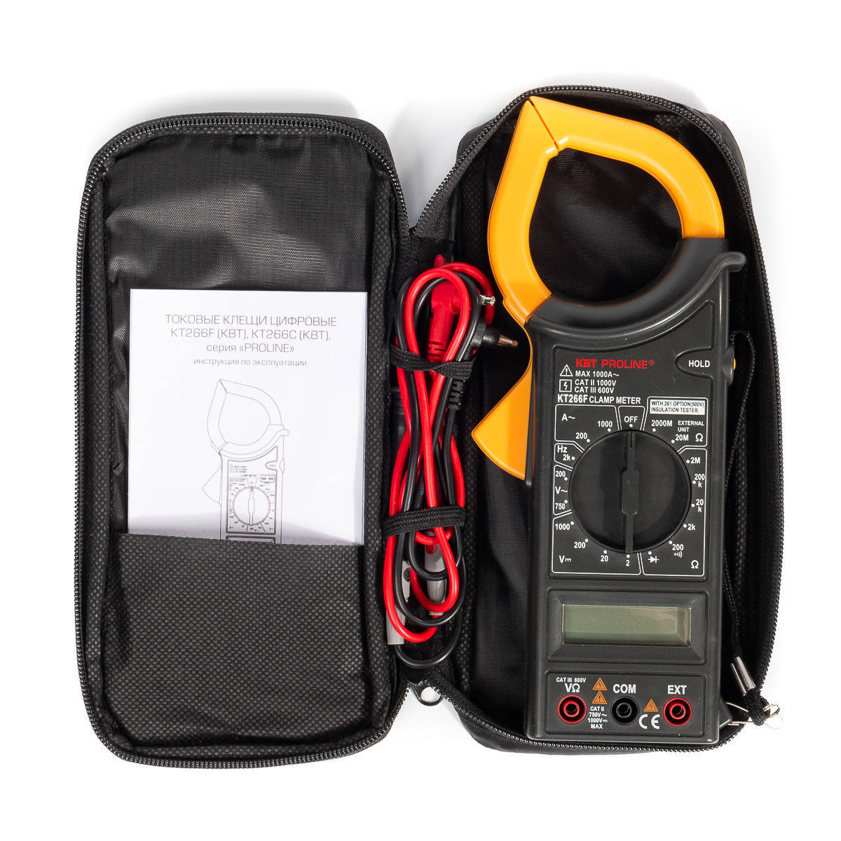 Токовые клещи цифровые KT 266F серия PROLINE КВТ 79133