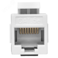 Адаптер проходной TERACOM Cat.5E неэкранированный RJ45-RJ45 тип Keystone белый EKF TRC-INLC-KSTN-5EUTP-WH