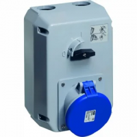 Розетка выключатель и блокировка 63A 3P+E IP44 металлическая ABB 363 MM6 2CMA168036R1000