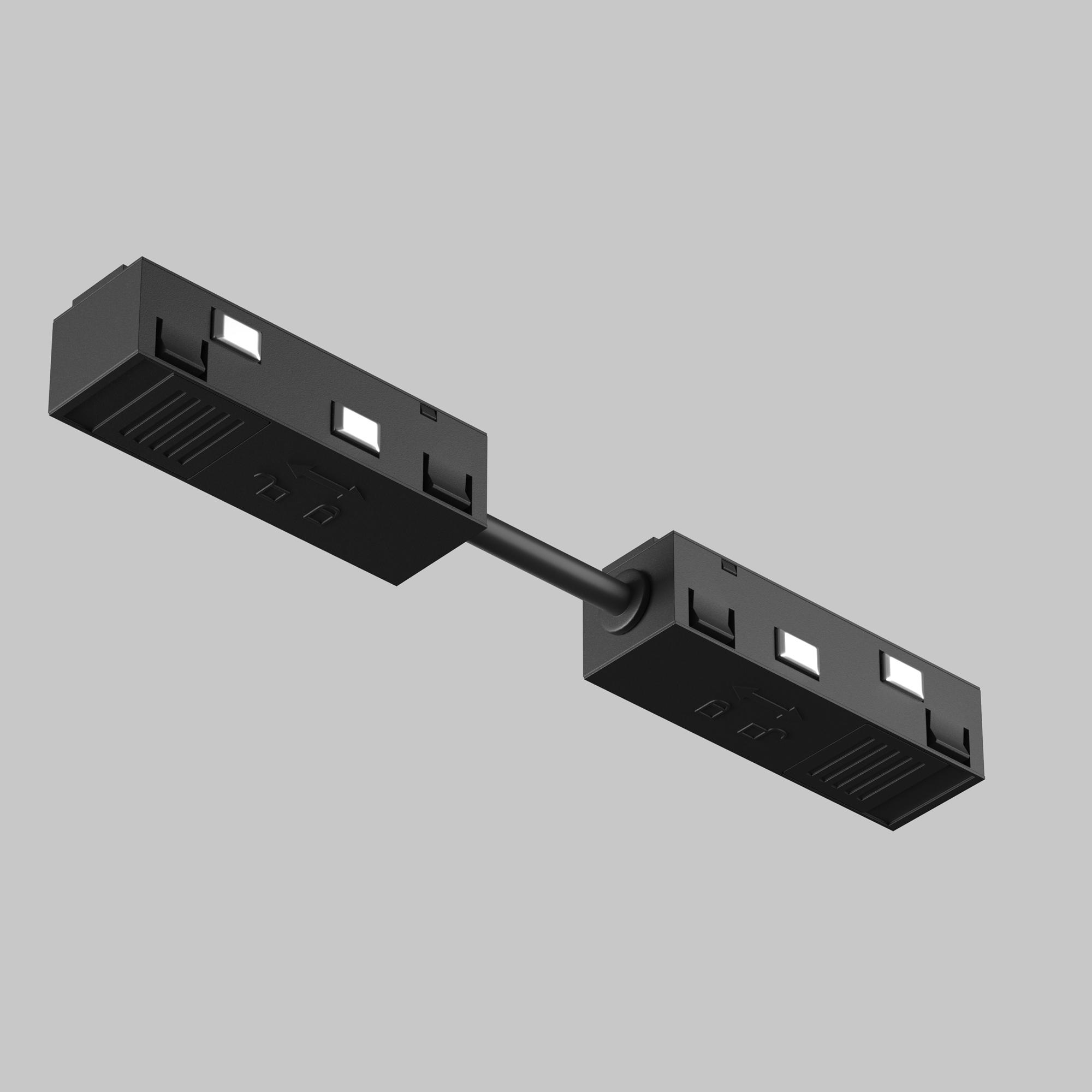 Коннектор питания прямой гибкий 5см Exility черный Maytoni TRA034CPC-42B-5-1