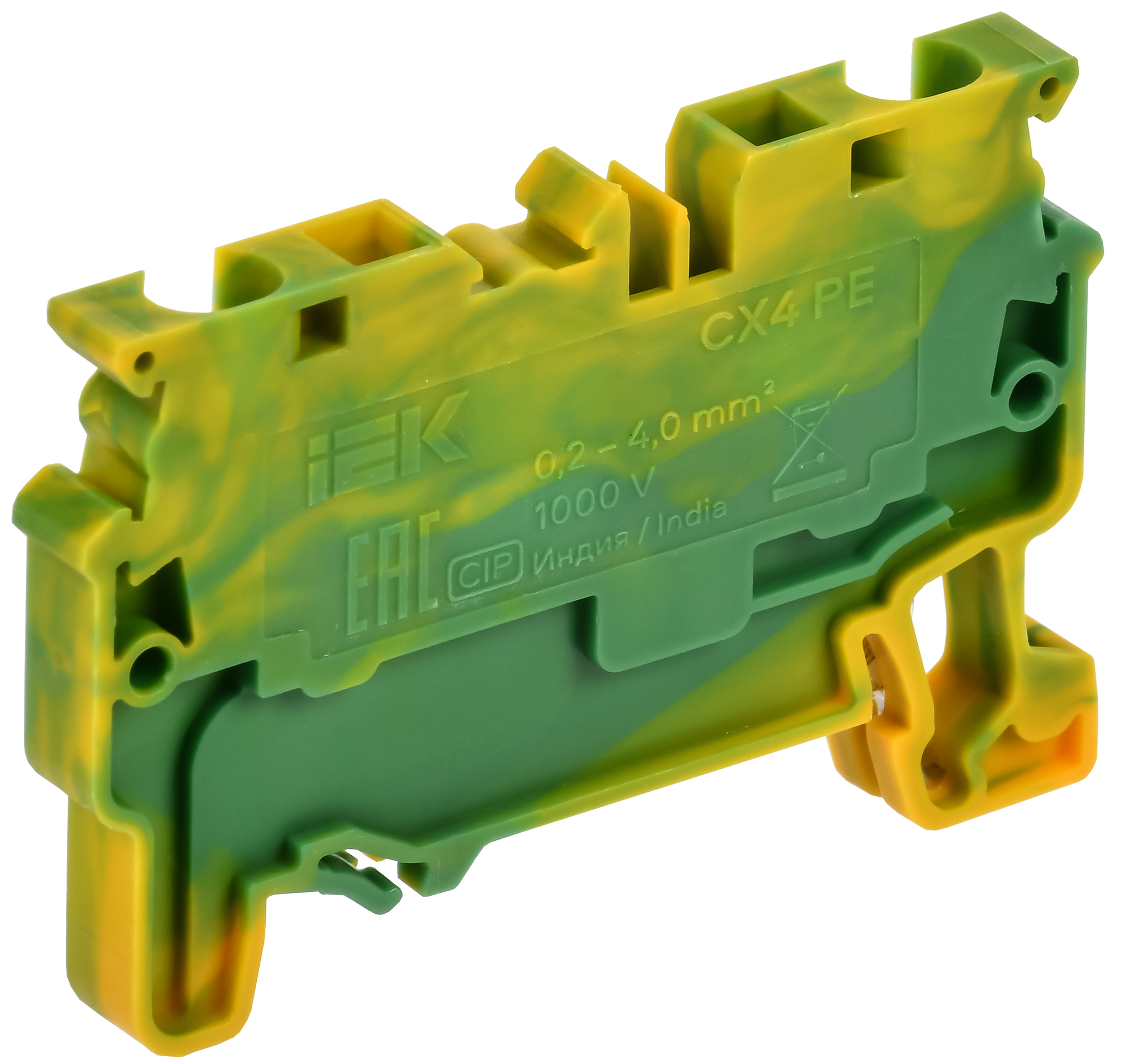 ARMAFIX Клемма пружинная CX6 PE 6мм2 проходная заземляющая IEK AF-CT41-00-K52-006