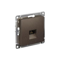 Розетка ATLASDESIGN компьютерная RJ45 механизм мокко Systeme Electric ATN000683
