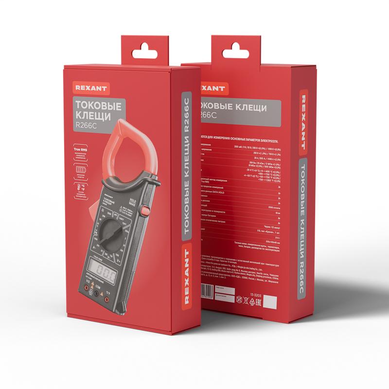 Токовые клещи R266C REXANT 13-3203