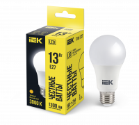 Лампа светодиодная A60 груша 13Вт 230В 3000К E27 IEK LLE-A60-13-230-30-E27