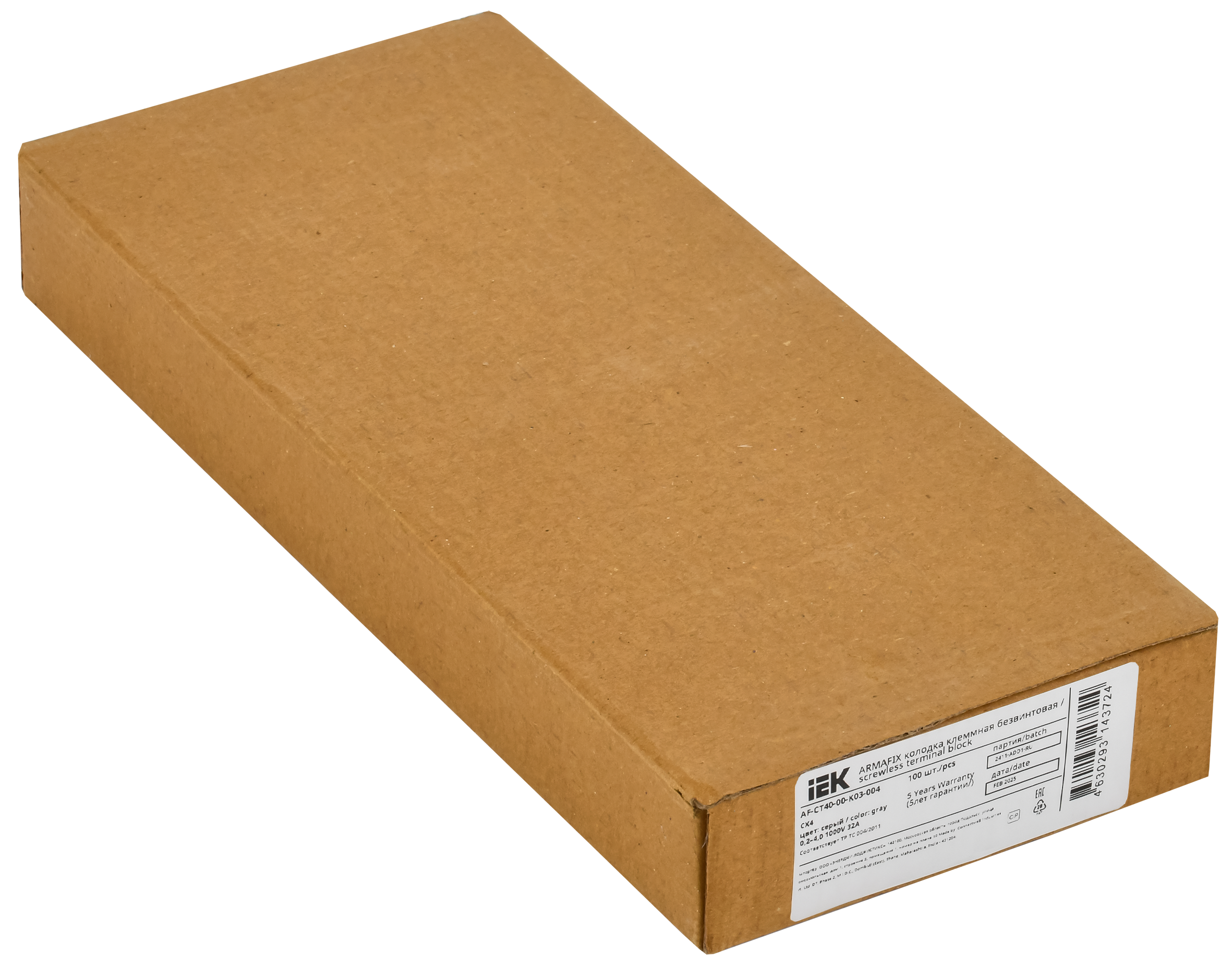 ARMAFIX Клемма пружинная CX6 6мм2 проходная серая IEK AF-CT40-00-K03-006