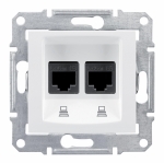 Sedna Розетка двойная компьютерная RJ45 категория 6 в рамку белый Schneider Electric SDN4800121