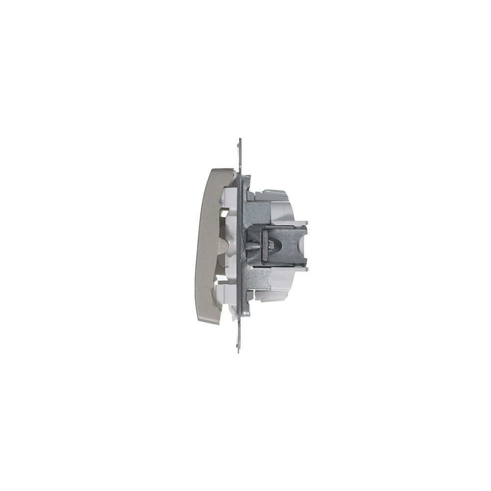 GLOSSA выключатель 2-клавишный сх.5 платина Systeme Electric GSL001251
