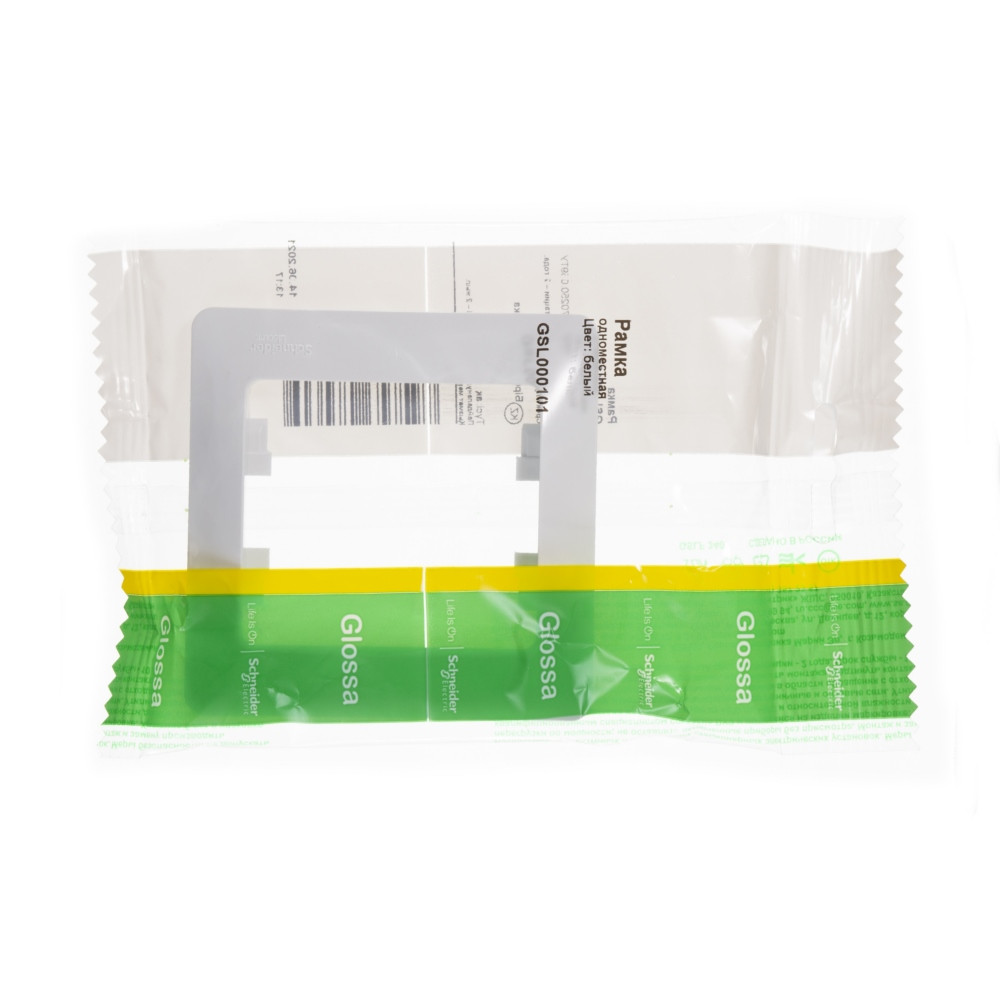 GLOSSA Рамка 1 пост белая Systeme Electric GSL000101