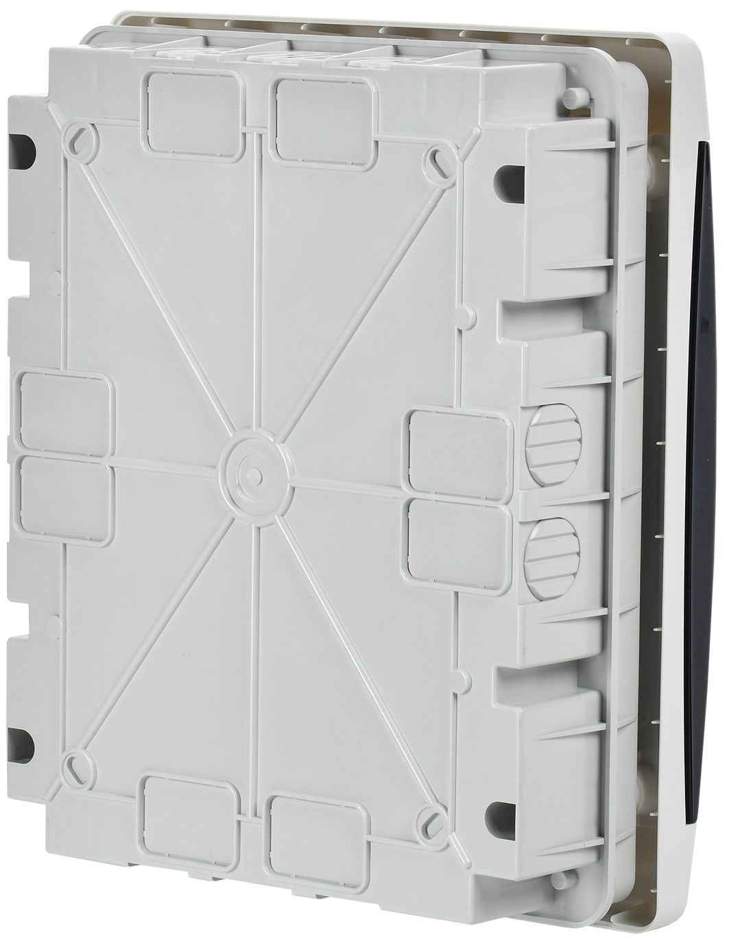 UNION Compact Корпус пластиковый ЩРВ-П-18 IP41 черная прозрачная дверь IEK UIC-KP12-V-18-41-K01