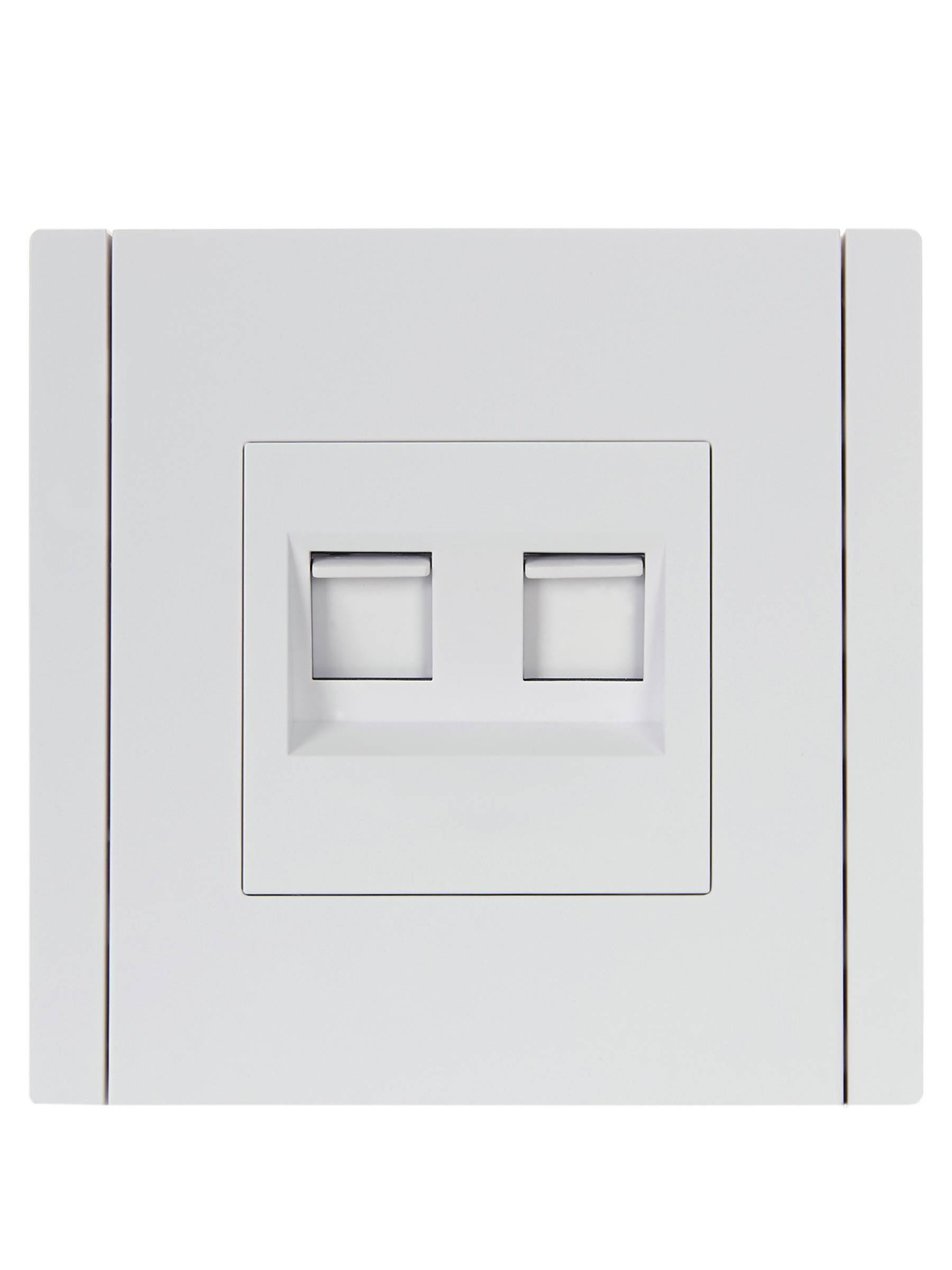 FORTE&PIANO Розетка компьютерная двойная RJ45 кат.5E FP233 белый IEK FP-K20-1-K01
